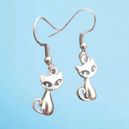 Kitty Cats Dangle Hook Earrings