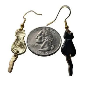 Black Kitty Cat Earrings