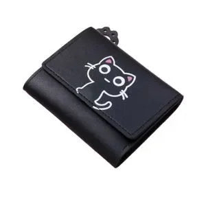 Cat Cartoon Tri-fold Wallet