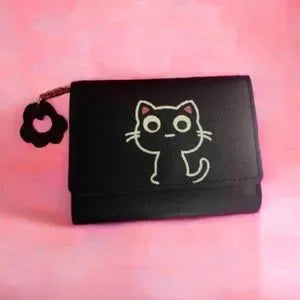 Cat Cartoon Tri-fold Wallet