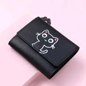 Cat Cartoon Tri-fold Wallet